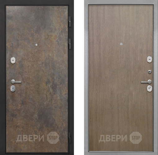 Входная металлическая Дверь Интекрон (INTECRON) Гектор Гранж Гладкая шпон Венге коричневый в Подольск