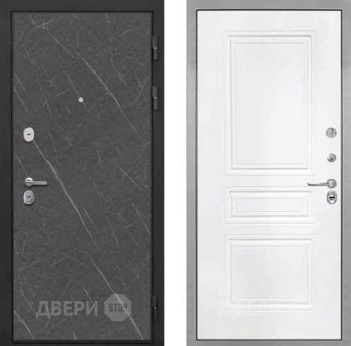 Входная металлическая Дверь Интекрон (INTECRON) Гектор Гранит Лава Оникс ФЛ-243 Белый матовый в Подольск