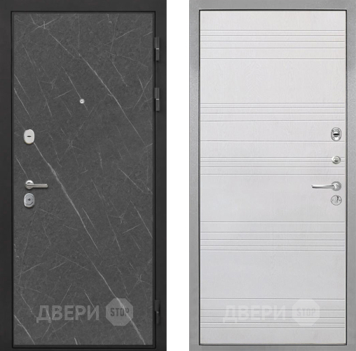 Входная металлическая Дверь Интекрон (INTECRON) Гектор Гранит Лава Оникс ФЛ-316 Белый ясень в Подольск