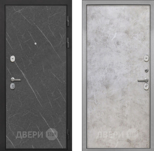 Входная металлическая Дверь Интекрон (INTECRON) Гектор Гранит Лава Оникс Гладкая Мрамор светлый в Подольск