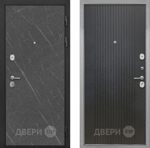 Входная металлическая Дверь Интекрон (INTECRON) Гектор Гранит Лава Оникс ФЛ-295 Лофт черный в Подольск