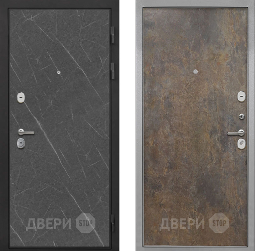 Входная металлическая Дверь Интекрон (INTECRON) Гектор Гранит Лава Оникс Гладкая Гранж в Подольск