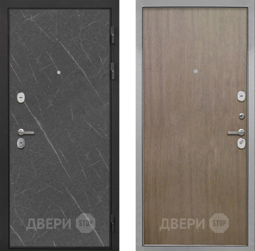Входная металлическая Дверь Интекрон (INTECRON) Гектор Гранит Лава Оникс Гладкая шпон Венге коричневый в Подольск