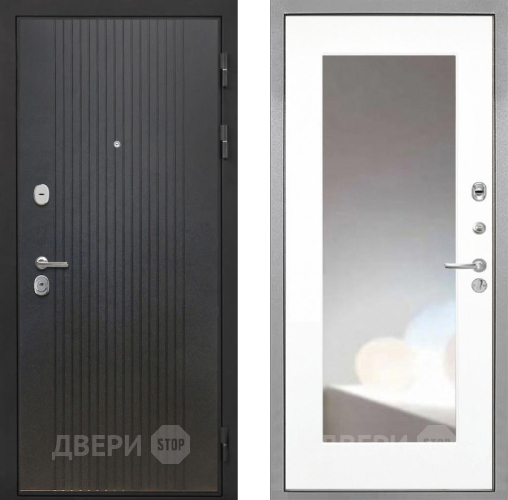 Входная металлическая Дверь Интекрон (INTECRON) Гектор ФЛ-295 ФЛЗ-120-М Зеркало Белый матовый в Подольск