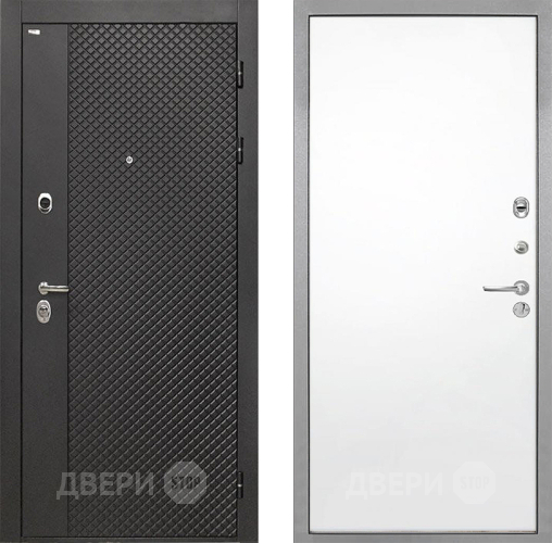 Входная металлическая Дверь Интекрон (INTECRON) Олимпия Black 4К Гладкая Силк Сноу в Подольск