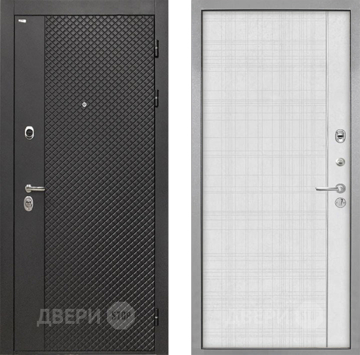 Дверь Интекрон (INTECRON) Олимпия Black 4К В-07 с молдингом Лофт белый в Подольск