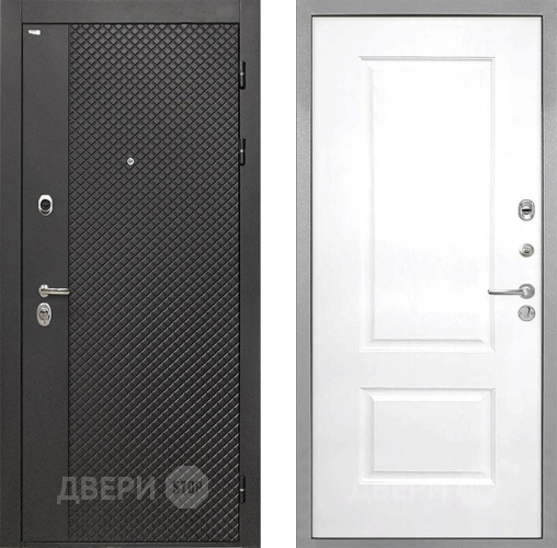 Входная металлическая Дверь Интекрон (INTECRON) Олимпия Black 4К Альба Роял Вуд белый в Подольск