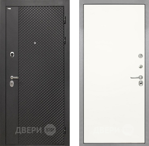 Входная металлическая Дверь Интекрон (INTECRON) Олимпия Black 4К Гладкая Слоновая кость в Подольск