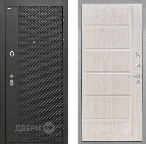 Входная металлическая Дверь Интекрон (INTECRON) Олимпия Black 4К ФЛ-102 Сосна белая в Подольск
