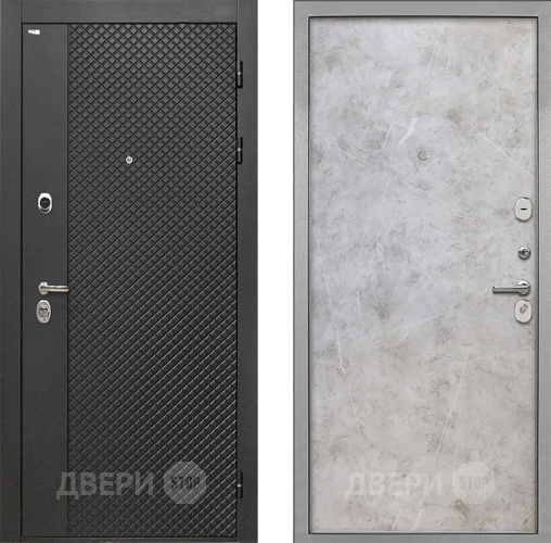 Входная металлическая Дверь Интекрон (INTECRON) Олимпия Black 4К Гладкая Мрамор светлый в Подольск