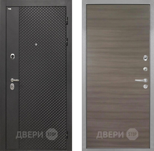 Входная металлическая Дверь Интекрон (INTECRON) Олимпия Black 4К Гладкая Дуб тоскано поперечный в Подольск