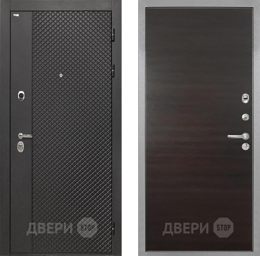 Входная металлическая Дверь Интекрон (INTECRON) Олимпия Black 4К Гладкая Эковенге поперечный в Подольск