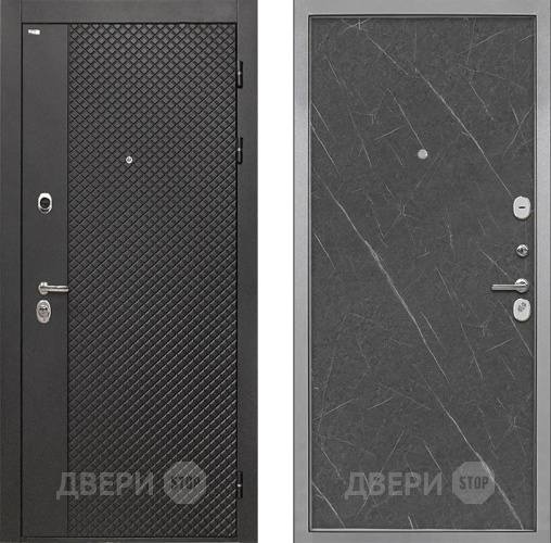 Входная металлическая Дверь Интекрон (INTECRON) Олимпия Black 4К Гладкая Гранит лава оникс в Подольск