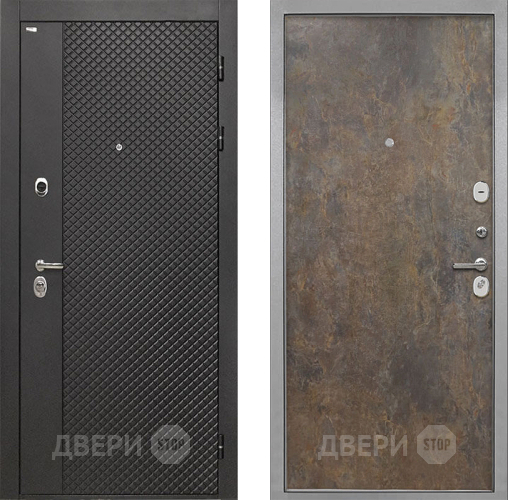 Входная металлическая Дверь Интекрон (INTECRON) Олимпия Black 4К Гладкая Гранж в Подольск