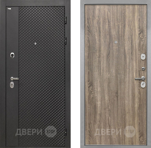 Входная металлическая Дверь Интекрон (INTECRON) Олимпия Black 4К Гладкая Дуб турин в Подольск
