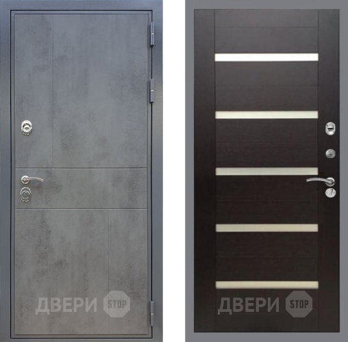 Входная металлическая Дверь Рекс (REX) ФЛ-290 СБ-14 стекло белое венге поперечный в Подольск