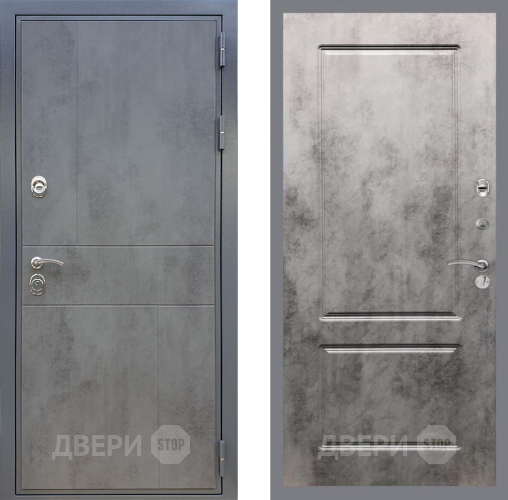 Входная металлическая Дверь Рекс (REX) ФЛ-290 FL-117 Бетон темный в Подольск