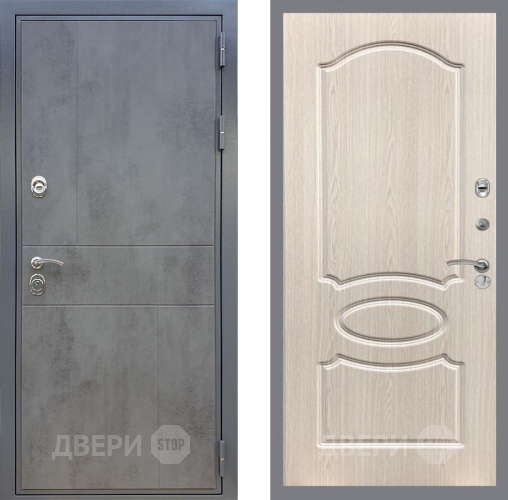 Входная металлическая Дверь Рекс (REX) ФЛ-290 FL-128 Беленый дуб в Подольск