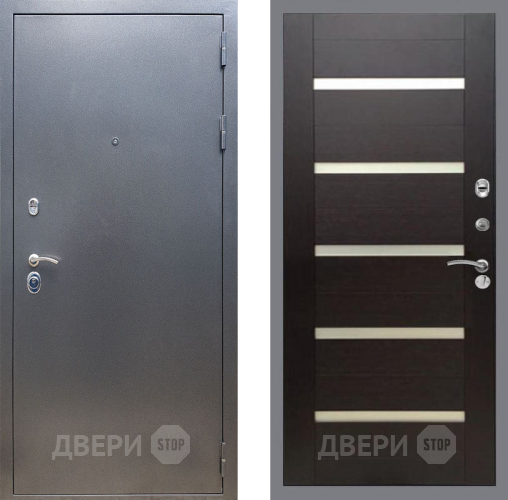 Входная металлическая Дверь Рекс (REX) 11 СБ-14 стекло белое венге поперечный в Подольск