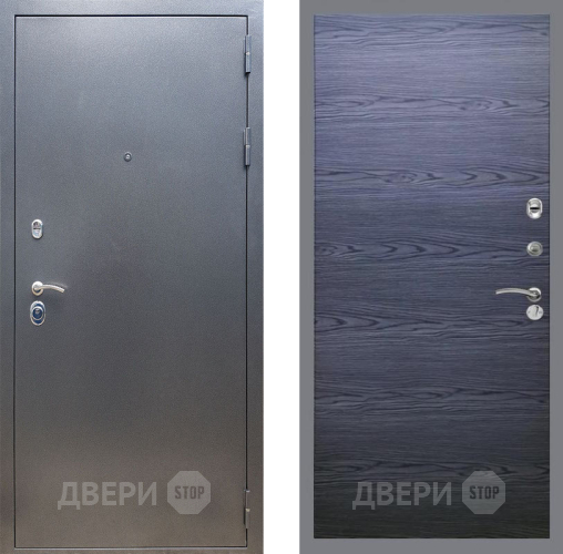 Входная металлическая Дверь Рекс (REX) 11 GL Дуб тангенальный черный в Подольск