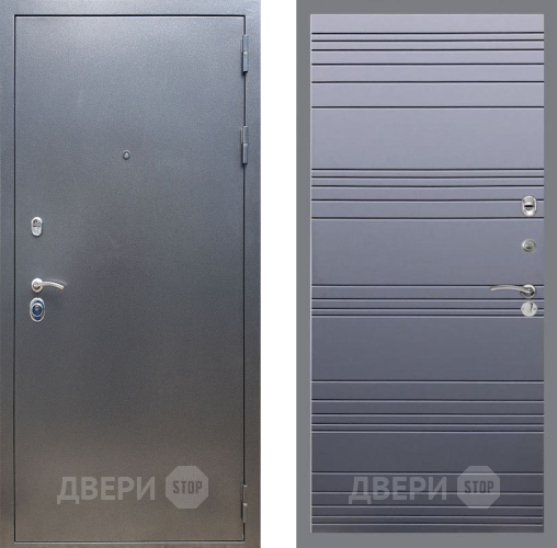 Входная металлическая Дверь Рекс (REX) 11 Line Силк титан в Подольск