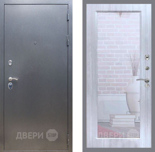 Входная металлическая Дверь Рекс (REX) 11 Зеркало Пастораль Сандал белый в Подольск