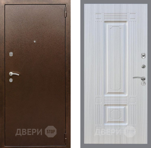 Входная металлическая Дверь Рекс (REX) 1А Медный Антик FL-2 Сандал белый в Подольск