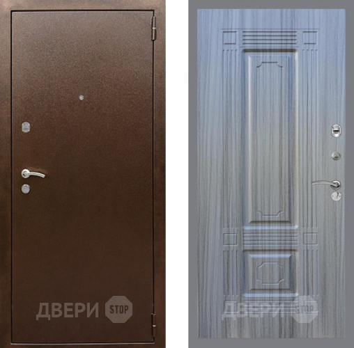 Входная металлическая Дверь Рекс (REX) 1А Медный Антик FL-2 Сандал грей в Подольск