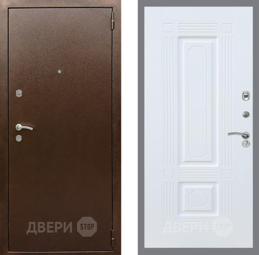 Входная металлическая Дверь Рекс (REX) 1А Медный Антик FL-2 Силк Сноу в Подольск