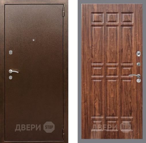 Входная металлическая Дверь Рекс (REX) 1А Медный Антик FL-33 орех тисненый в Подольск