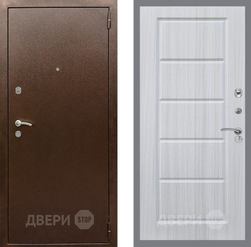 Входная металлическая Дверь Рекс (REX) 1А Медный Антик FL-39 Сандал белый в Подольск