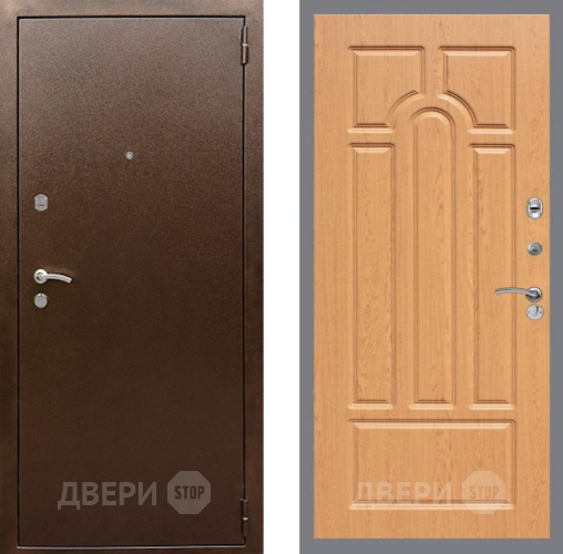 Входная металлическая Дверь Рекс (REX) 1А Медный Антик FL-58 Дуб в Подольск