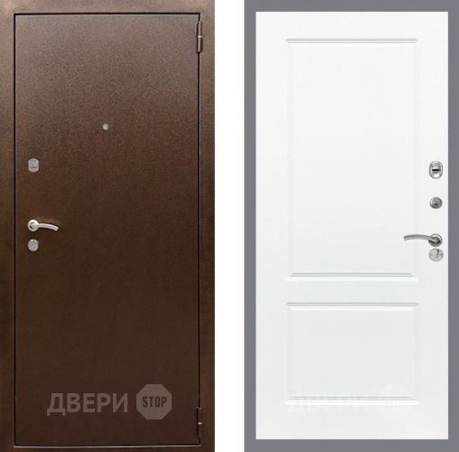 Входная металлическая Дверь Рекс (REX) 1А Медный Антик FL-117 Силк Сноу в Подольск
