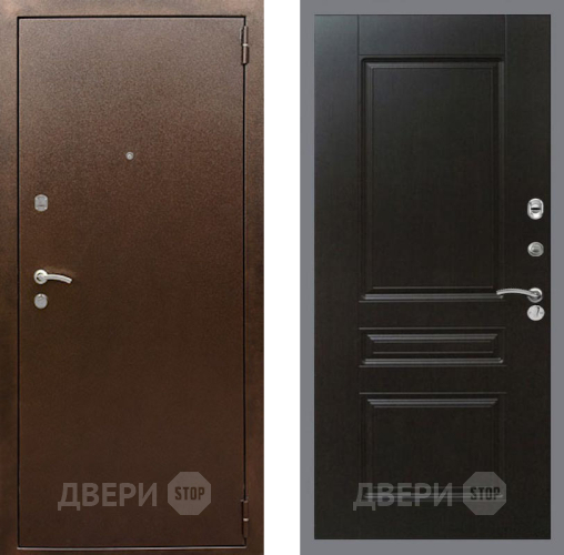 Входная металлическая Дверь Рекс (REX) 1А Медный Антик FL-243 Венге в Подольск