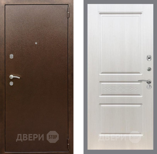 Входная металлическая Дверь Рекс (REX) 1А Медный Антик FL-243 Лиственница беж в Подольск