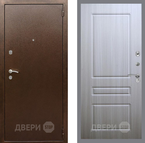 Входная металлическая Дверь Рекс (REX) 1А Медный Антик FL-243 Сандал белый в Подольск