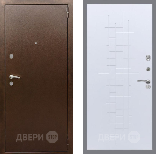 Дверь Рекс (REX) 1А Медный Антик FL-289 Белый ясень в Подольск