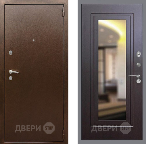 Входная металлическая Дверь Рекс (REX) 1А Медный Антик FLZ-120 Венге в Подольск