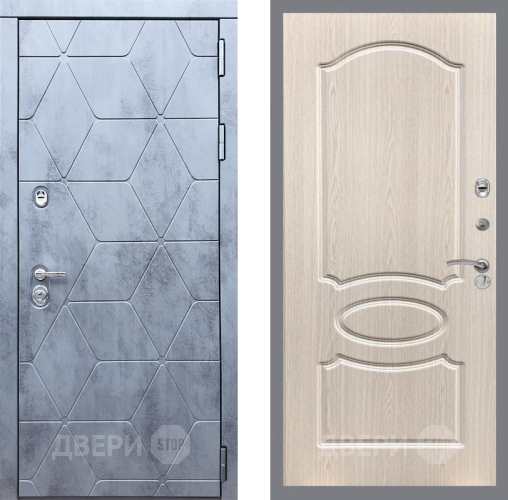 Входная металлическая Дверь Рекс (REX) 28 FL-128 Беленый дуб в Подольск