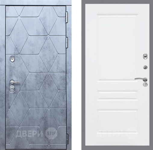 Входная металлическая Дверь Рекс (REX) 28 FL-243 Силк Сноу в Подольск