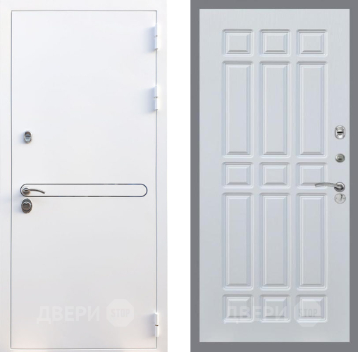 Входная металлическая Дверь Рекс (REX) 27 FL-33 Белый ясень в Подольск