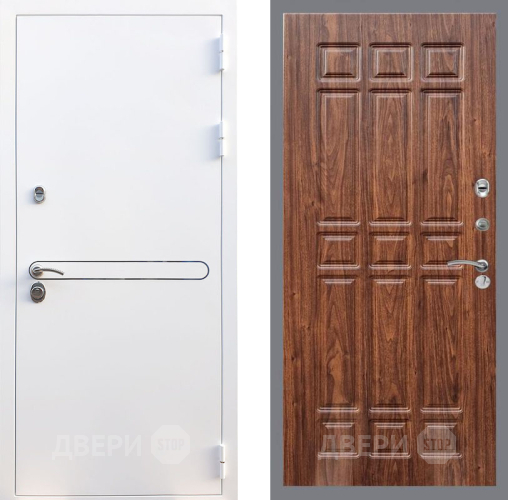 Входная металлическая Дверь Рекс (REX) 27 FL-33 орех тисненый в Подольск