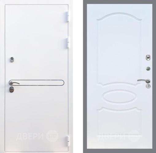 Входная металлическая Дверь Рекс (REX) 27 FL-128 Белый ясень в Подольск