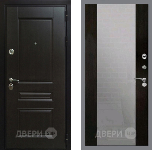 Входная металлическая Дверь Рекс (REX) Премиум-Н СБ-16 Зеркало Венге в Подольск
