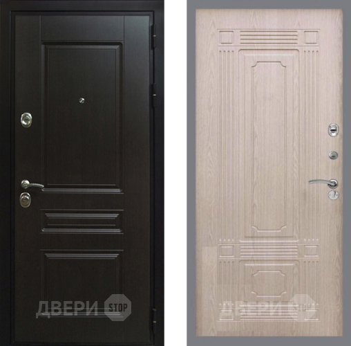 Входная металлическая Дверь Рекс (REX) Премиум-Н FL-2 Беленый дуб в Подольск