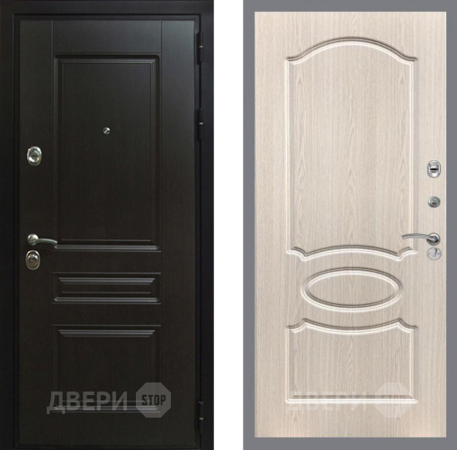 Входная металлическая Дверь Рекс (REX) Премиум-Н FL-128 Беленый дуб в Подольск