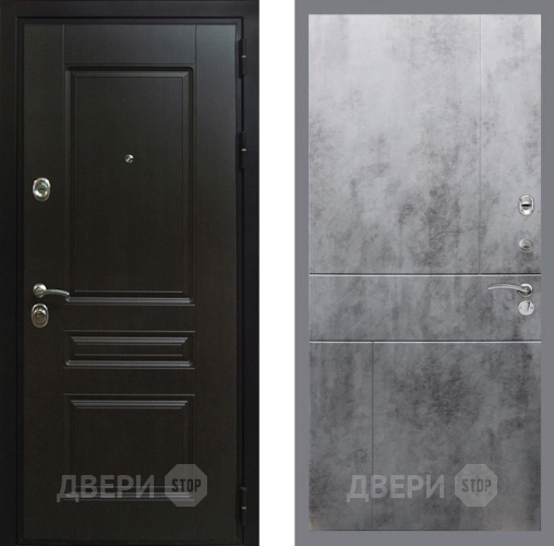 Входная металлическая Дверь Рекс (REX) Премиум-Н FL-290 Бетон темный в Подольск