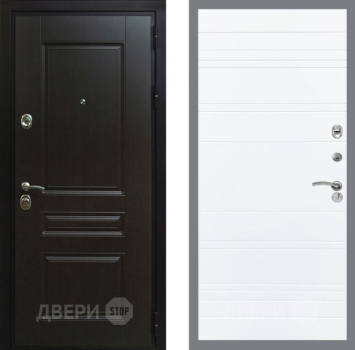 Входная металлическая Дверь Рекс (REX) Премиум-Н Line Силк Сноу в Подольск