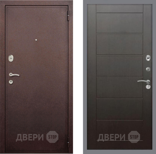 Входная металлическая Дверь Рекс (REX) 2 Медный Антик Сити Венге в Подольск