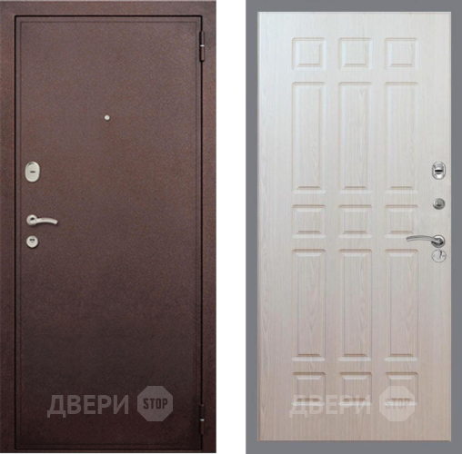 Входная металлическая Дверь Рекс (REX) 2 Медный Антик FL-33 Беленый дуб в Подольск